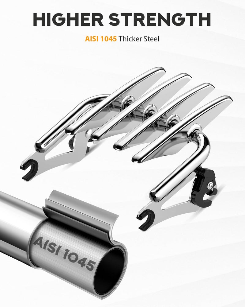 PBYMT Detachable Luggage Rack Compatible for Harley Touring, Stealth Luggage Rack Compatible with Harley Davidson Street Glide Road Glide Road King Electra Glide Ultra Limited 2009-2024 (Chrome) - Image 4